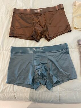 Men's Stretch Boxer Briefs in Brown, Slate, Cream and Blue